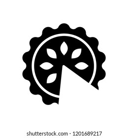 Pie icon in trendy flat design