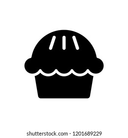 Pie icon in trendy flat design