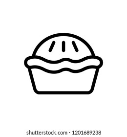Pie icon in trendy flat design