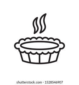 Pie icon in trendy outline style design. Vector graphic illustration. Suitable for website design, logo, app, and ui. Editable vector stroke. EPS 10.
