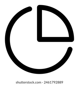 Pie icon for uiux, web, app, infographic, etc