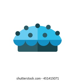 pie icon vector  blue color