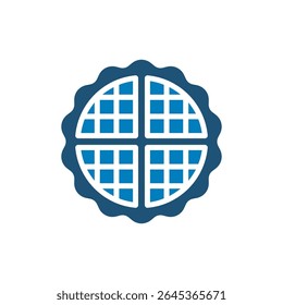 Pie icon vector design in trendy style