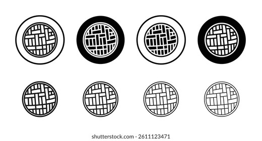 Pie icon Vector flat thin line illustration