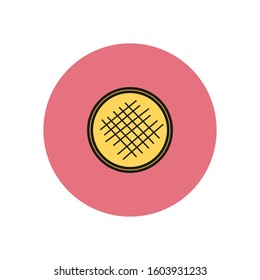 pie icon vector, formed with simple shapes