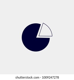 pie icon, Vector illustration. chart icon,