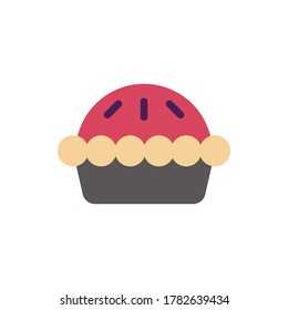 pie icon vector illustration flat style. food icon set.