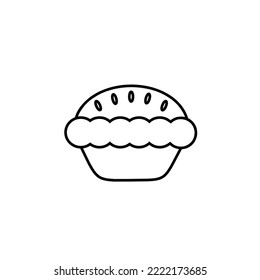 Pie icon, vector illustration on white background