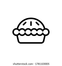 pie icon vector illustration outline style. food icon set.