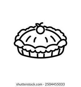 pie icon vector in line style