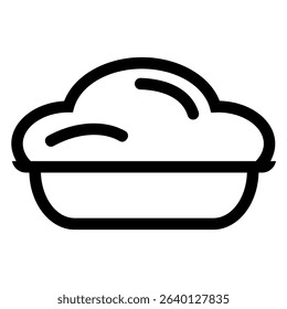 Pie icon vector. Tart illustration sign collection. Pasty symbol. gateau logo.