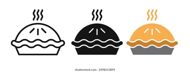 pie iconicon vector collection in outlined and solid style