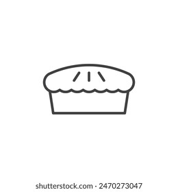 Pie icons. Hot apple pie symbol.