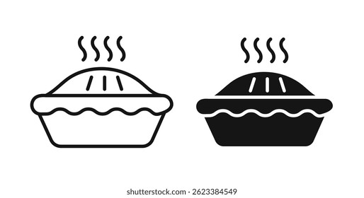 Ícones de pizza no plano de fundo branco para a Web