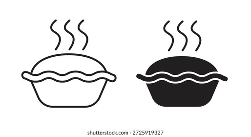 Iconos de pastel. Icono lineal de Vector aislado sobre fondo blanco.