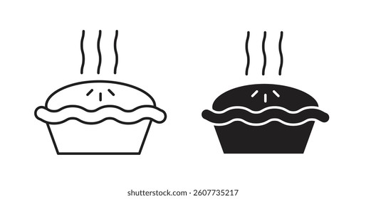 Pie icons vectors graphic designs