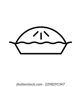 Kuchensymbol, Vektorgrafik. Pie-Symbol, einzeln auf weißem Hintergrund.EPS