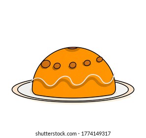tarta aislada
 ilustración vectorial de stock