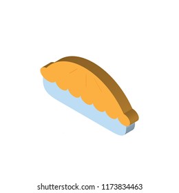 Pie isometric left top view 3D icon