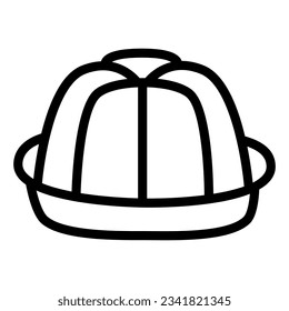 Pie line icon, bakery concept, cupcake sign on white background, Baked cake icon in outline style mobile concept web design. Vector graphics.