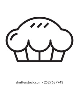 ícone de linha de pizza. ilustração de vetor.