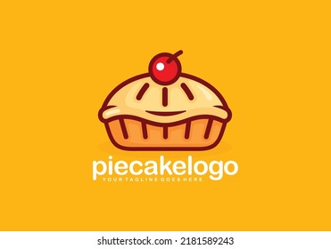 Pie logo design vector illustration