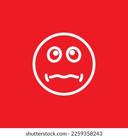 Pie mouth expression icon, common graphic resources, vector illustration.