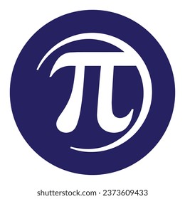 Pie Number Icon Vector Image illustration 