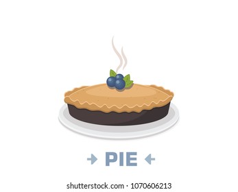 Pie on plate