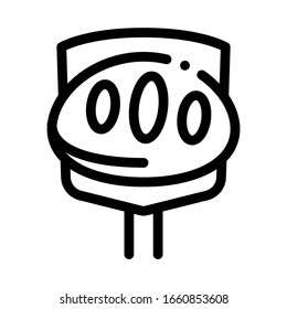 Pie On Spatula Tasty Food Icon Thin Line Vector. Homemade And Cooked Pie On Kitchen Utensil Delicious Nutrition Concept Linear Pictogram. Monochrome Outline Sign Isolated Contour Symbol Illustration