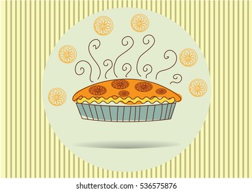 pie from oranges menu item, line