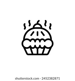 pie outline icon and illustration