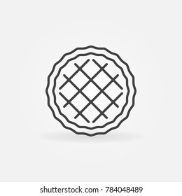 Pie Outline Vector Icon Or Design Element In Thin Line Style