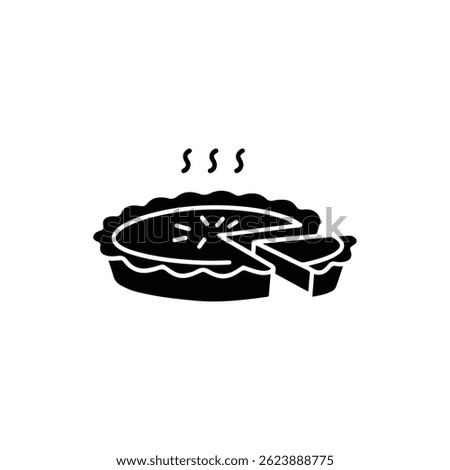 Pie Pan with Sliced Pie Inside Icon Black