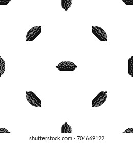 Pie pattern repeat seamless in black color for any design. Vector geometric illustration