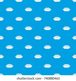Pie pattern repeat seamless in blue color for any design. Vector geometric illustration