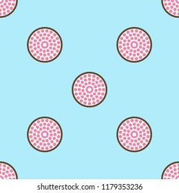 Pie pattern. Seamless vector flat food background