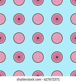 Pie pattern. Seamless vector flat food background