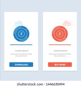 Pie, Percentage, Chart, Share  Blue and Red Download and Buy Now web Widget Card Template