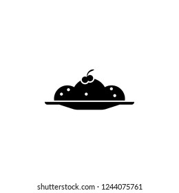 pie, plate icon. Simple glyph vector of food set for UI and UX, website or mobile application