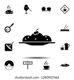 pie, plate icon. Simple glyph vector element of Food icons set for UI and UX, website or mobile application