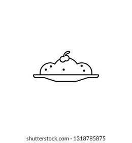 pie, plate icon. Simple thin line, outline vector of food icons for UI and UX, website or mobile application