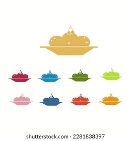 pie, plate multi color icon Vector illustration