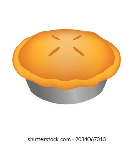Pie Pumpkin Emoji Icon Illustration Sign  Autumn Cake Vector Symbol Emoticon Design Vector Clip Art 