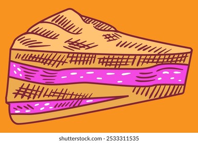 pie with purple filling vector illustration