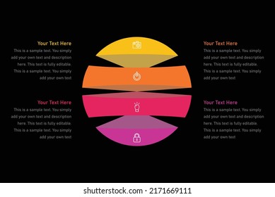 Pie round, circle graph, chart. Simply color editable