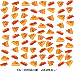 Pie set pie pattern vector illustration. Good for banner, poster, greeting card, party card, invitation, template, advertising, campaign, and social media.