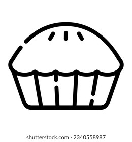 Pie Simple Line Icon Symbol Logo