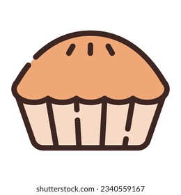 Pie Simple Line Icon Symbol Logo