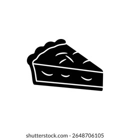 Pie Slice with Crust Detail for Delicious Dessert Icon